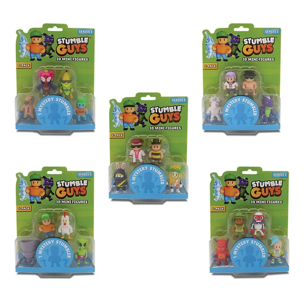 Stumble Guys 5'li Mini Figür - 1 Kutu Fiyatıdır