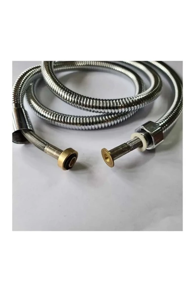 Elit Çelik Örgülü Kopmaz Dolanmaz Banyo Duş Spiral Hortumu 150cm - Resim 4