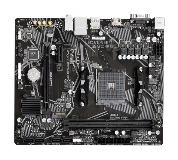 Gigabyte A520M-K-V2 Ddr4 5100Mhz Pci-E Gen3 M.2 Usb 3.2 Vga Hdmi Matx Am4 Anakart - 2