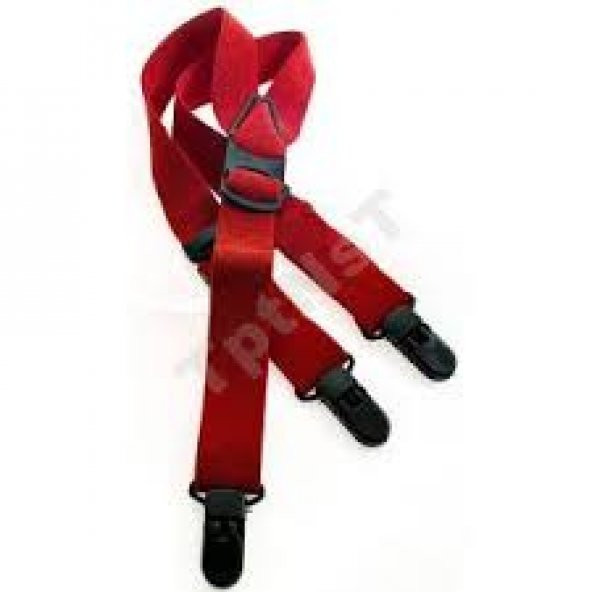 çocuk pantolon askısı kırmızı unisex model - 2
