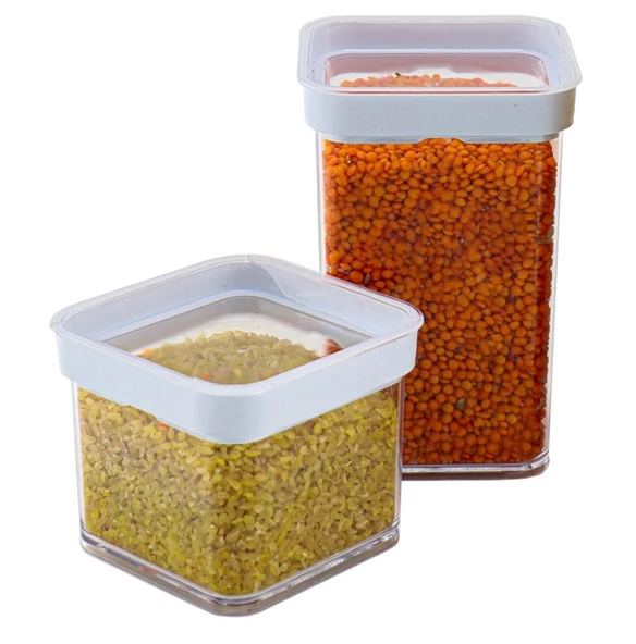 Vakumlu Kare Saklama Kabı - 1 litre - 4