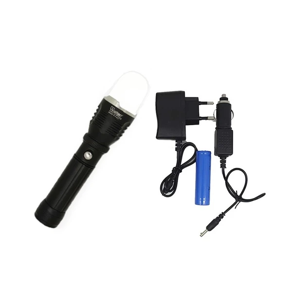 Flaşörlü Uzun Mesafeli Şarjlı Pilli Mıknatıslı EL Feneri Wt-282 - 4