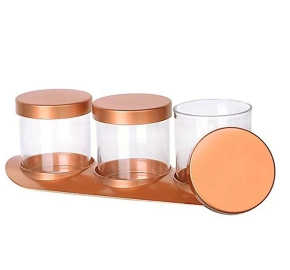 Bronz Baharat Seti Lüx 3lü Set - Resim 3