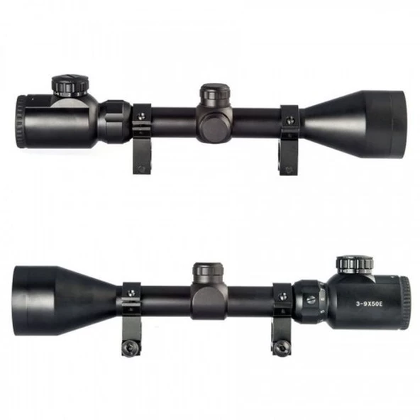 3-9X50 Zoomlu Dürbünü Kırmızı Yeşil İşik Çelik Gövde NK - 2