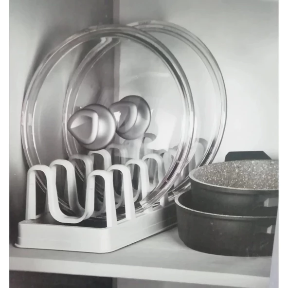 2li Set Tencere Kapağı Organizeri Ve Pratik Tabaklık - 4