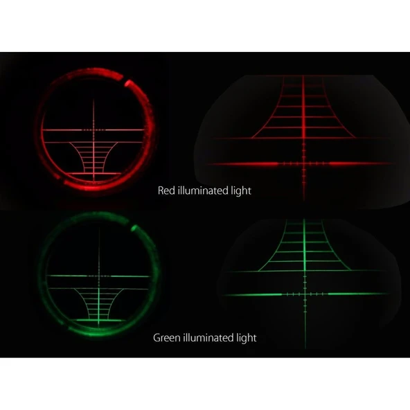 3-9X50Aoeg Çıft Işıklı Retikül Optik Görüş Kapsamlı Zoomlu Dürbün NK - 2