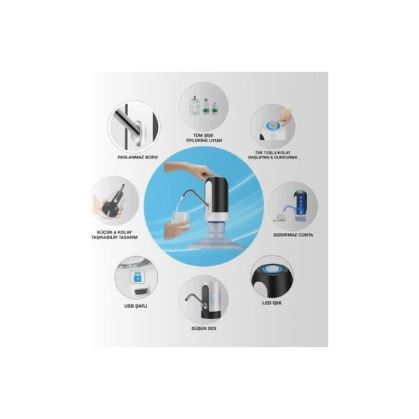 Starmax Şarjlı Damacana Su Pompası - 2