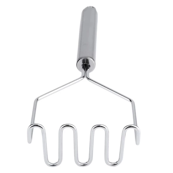 İnox Paslanmaz Metal Patates Ezici Püre Yapıcı 27 cm - Resim 5
