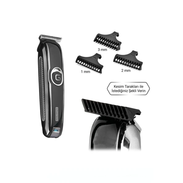G Power Şarjlı Traş Makinesi Sakal Ense Vucüt Kılı Tıraş Makinası - 4
