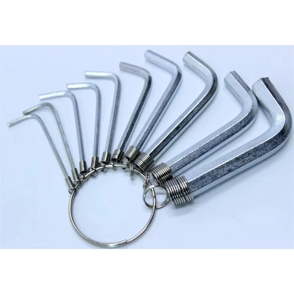 Allen Anahtar Takım Altı Köşeli 10 Parça Alyan - Resim 3