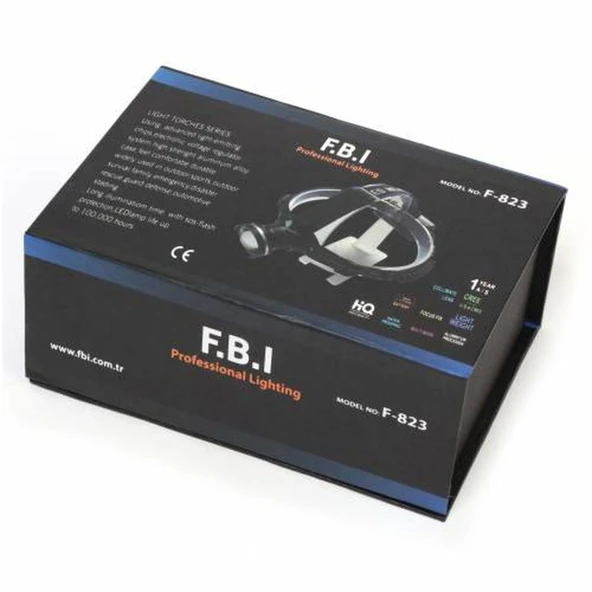 F.B.I F-823 XLM T6 LED Su Geçirmez Şarjlı Kafa Lambası - 2