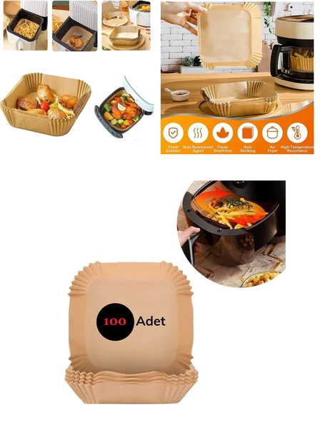 Airfreyer Fritöz Kağıdı Kare XL / XXL 100LÜ ürün görseli