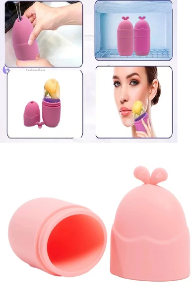 Silikon Buz Rulosu Buz Topu Kalıbı Yüz Buz Uygulama Masajı Cilt Bakım Kalıbı - Resim 5