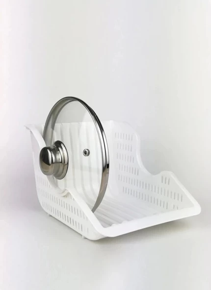 Dolap içi Tencere Tava Kapağı Tabak Düzenleyici Sepet Tabaklık Bulaşıklık Organizer - 3