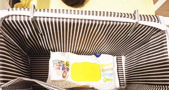 Tutturma Aparatlı Bebek Beşik Başucu Düzenleyici Kapaklı 5 Bölmeli Organizer - 5