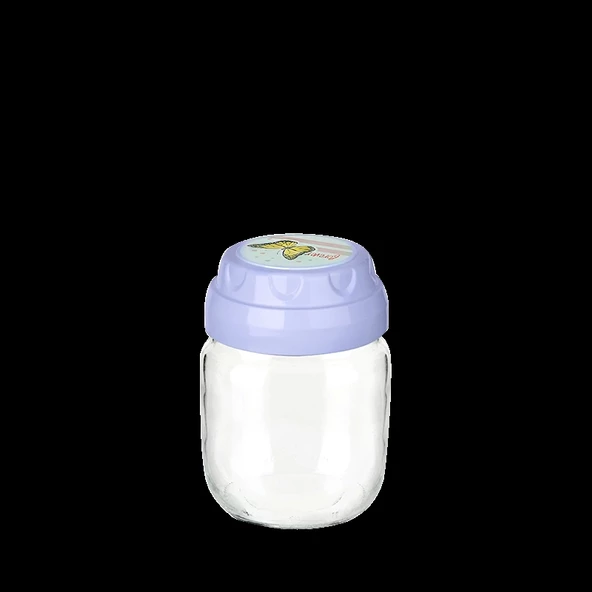 Vintage  Dekoratif  Desenli Cam Kavanoz 425ml - 14,3 oz - 3