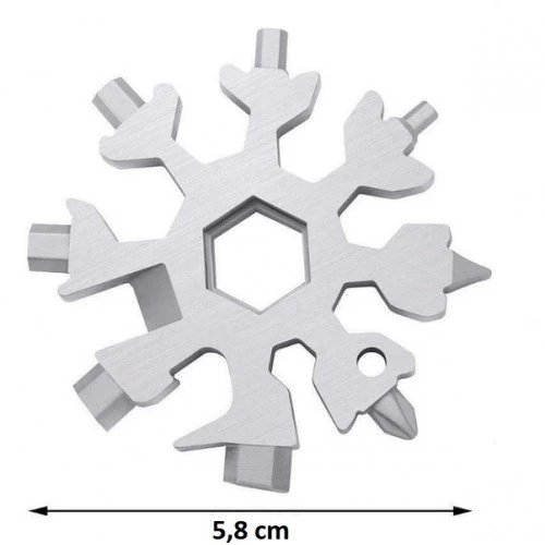 Çok Amaçlı Kar Tanesi Açacak Tornavida Anahtarlık Alyan - Resim 4