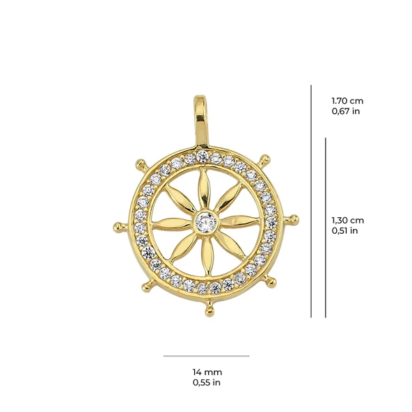 14 Ayar Dümen Altın Kolye Ucu 0,95 gr - Resim 2