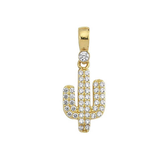 14 Ayar Kaktüs Altın Kolye Ucu 0,93 gr