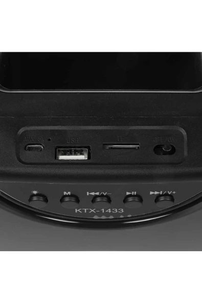 Polygold KTX1433 Rgb Işıklı Radyolu  4'' Bluetooth Hoparlör - 5