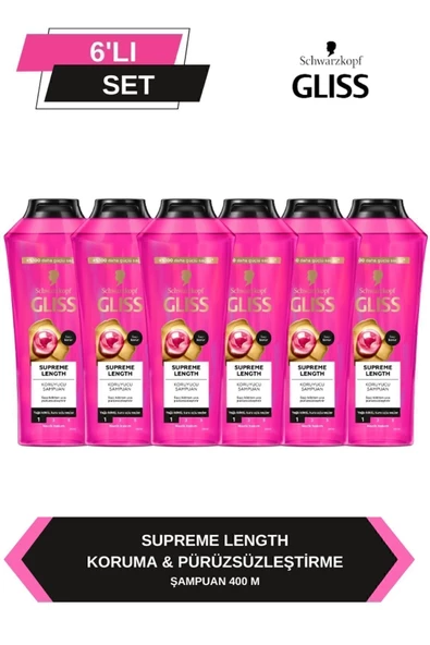 Gliss Supreme Length Şampuan 400 Ml X 6