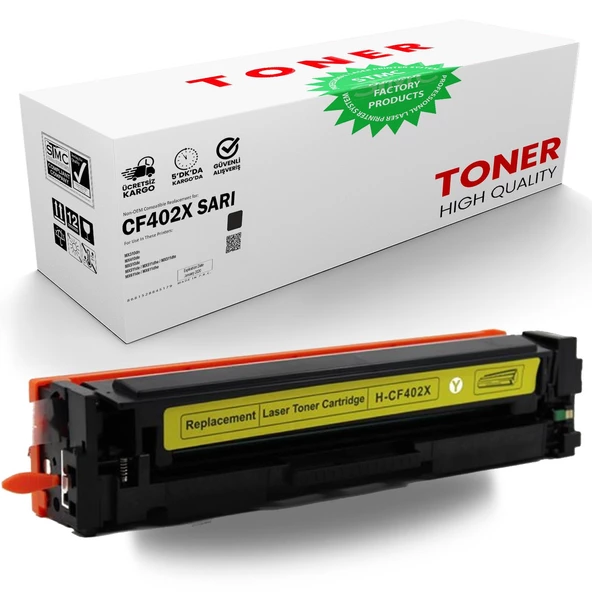 HP LaserJet Pro M252N CF402X Sarı Muadil Toner