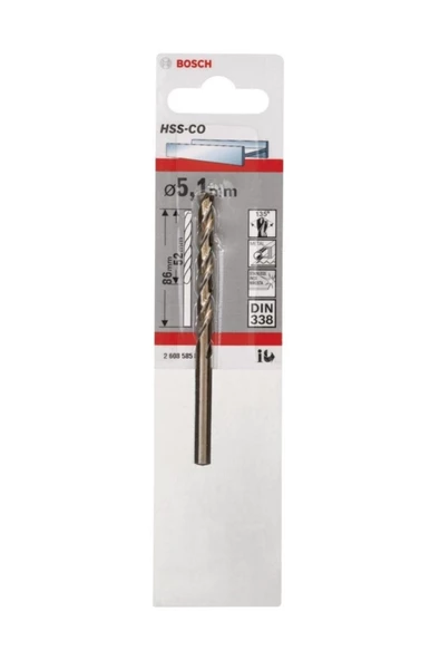 - Hss-co Metal Matkap Ucu 5,1*86 Mm 1'li Paket - Resim 2