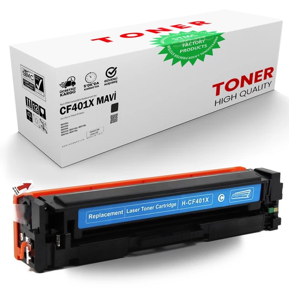 HP LaserJet Pro M252N CF401X Mavi Muadil Toner