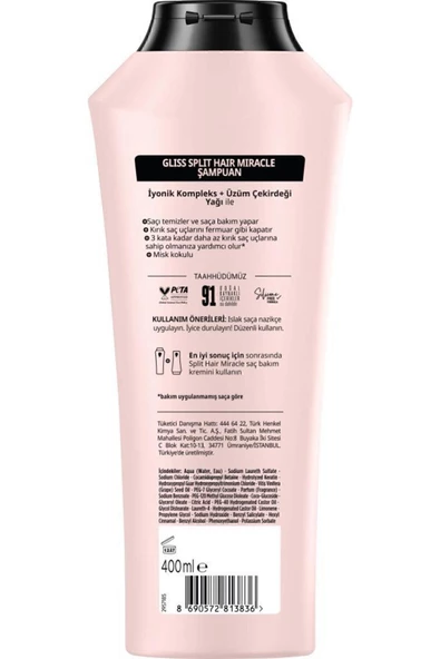 Gliss Split Hair Miracle Şampuan 400 ML - Resim 3