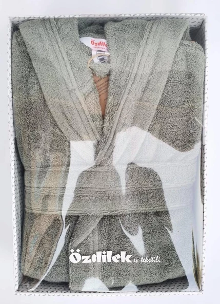 Özdilek Woven Yesıl Kapşonlu Bornoz (L)