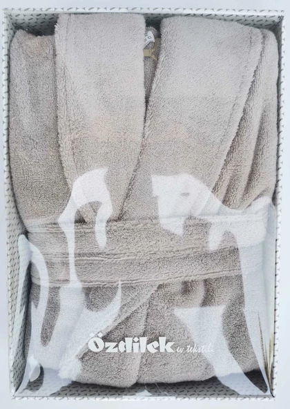 Özdilek Woven Grı Şalyaka Bornoz (S/M)