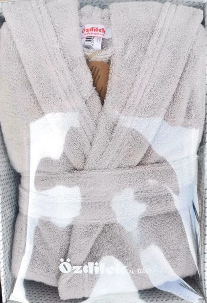 Özdilek Woven Grı Kapşonlu Bornoz (Xl)