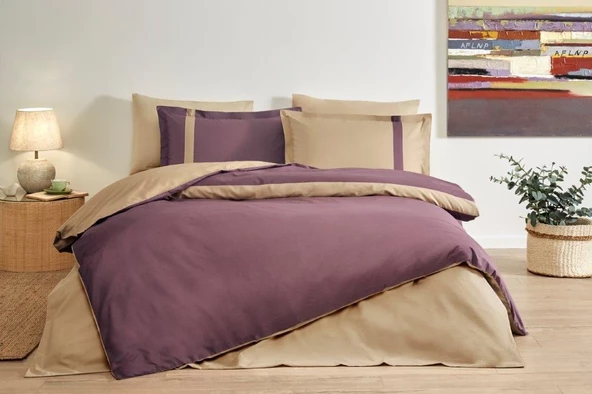 Özdilek Nevresim Takımı Ranforce Çift Kişilik Murdum Colour Strıpe - 1