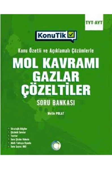 Tyt - Ayt Konutik Mol Kavramı Gazlar Çözeltiler