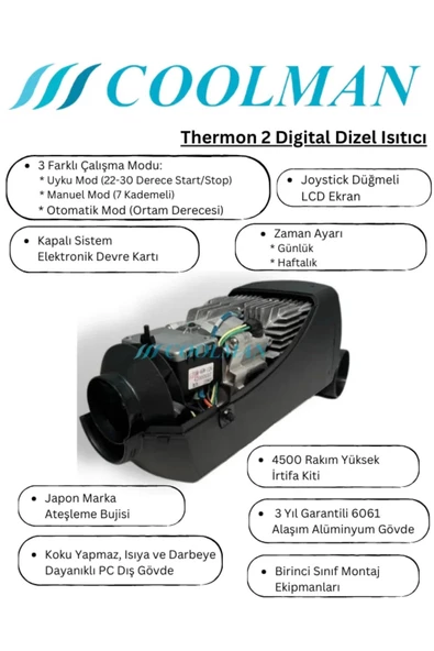 Webasto Tipi Thermon 2 Digital Dizel Isıtıcı 2.8 kW (12V) - 3