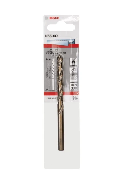 - Hss-co Metal Matkap Ucu 6,8*109 Mm 1'li Paket - 2