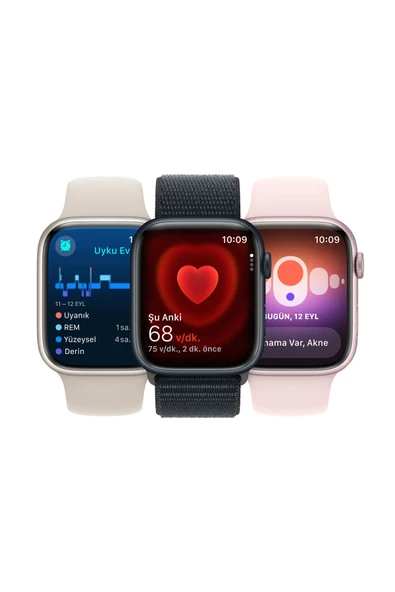 Apple Watch Series 9 GPS + Cellular 45mm  Alüminyum Kasa ve Yıldız Işığı Spor  Akıllı Saat (Apple Türkiye Garantili) - 6