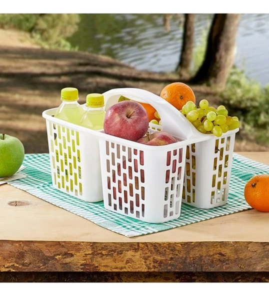 3 Bölmeli Organizer Düzenleyici Sepet Kaşıklık - 3
