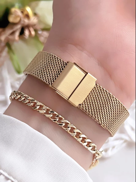 Ferrucci Çelik Kordon 2 Yıl Garantili Yeni Sezon 30 Mt Suya Dayanıklı Kadın Kol Saati BFC.03442.02 - Resim 3