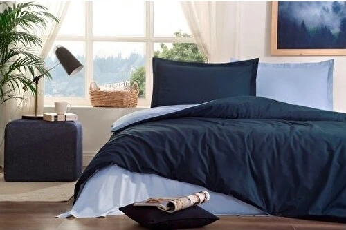 Özdilek Çift Kişilik Ranforce Nevresim Takımı Colourist İndigo - Resim 2