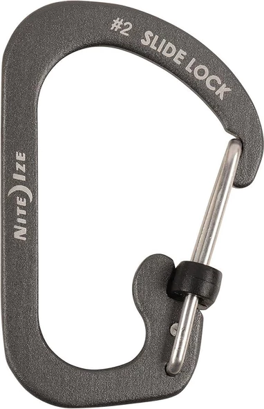 Nite Ize Slide Lock Alüminyum Karabina Siyah No:2