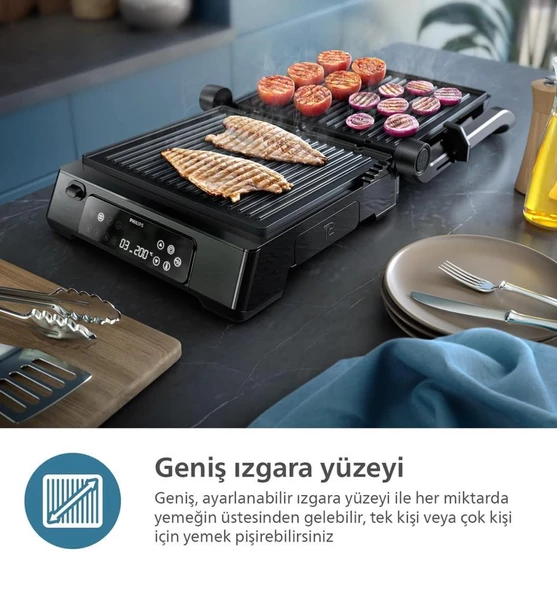 Philips HD6307/70 7000 Serisi Contact Grill 2200 W Izgara & Tost Makinesi - 4