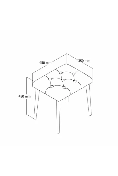 Roewood Puf Ahşap Ayaklı Tabure - 4