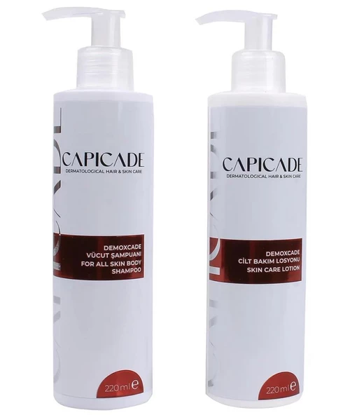 Capicade Demoxcade Cilt Bakım Seti (Şampuan + Losyon) 220ml + 220ml