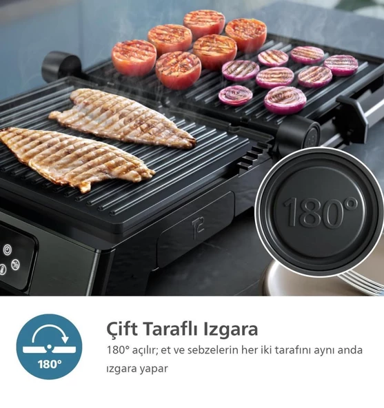 Philips HD6307/70 7000 Serisi Contact Grill 2200 W Izgara & Tost Makinesi - 7