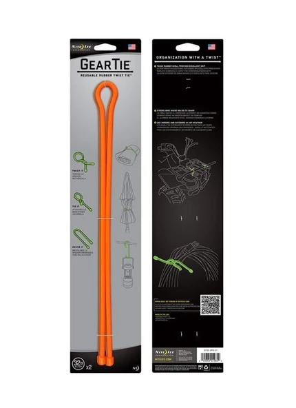 Nite Ize Gear Tie Kablo Düzenleyici Turuncu 81cm 2li Paket ürün görseli