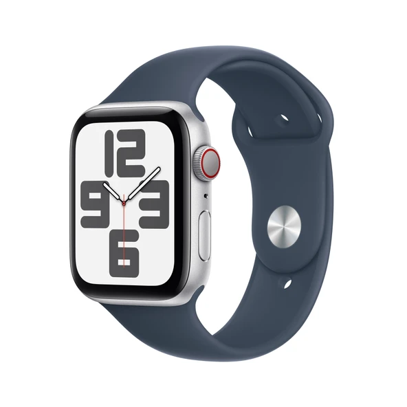 Apple Watch Se (Gen 2 ) 44 mm  Silver Al    S Blue  M/L Cel Akıllı Saat (Apple Türkiye Garantili)