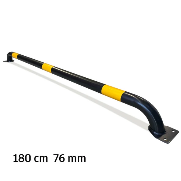 Araç Stop Demiri Araç Stoperi Otopark Stoperi Siyah 180cm Ø76mm 2.5mm - 1