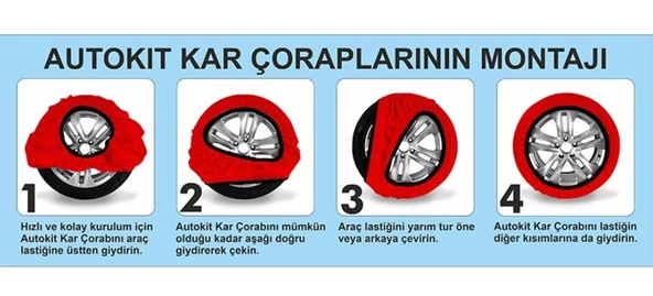 AUTOKİT KAR ÇORABI 2'Lİ MEDİUM - 4
