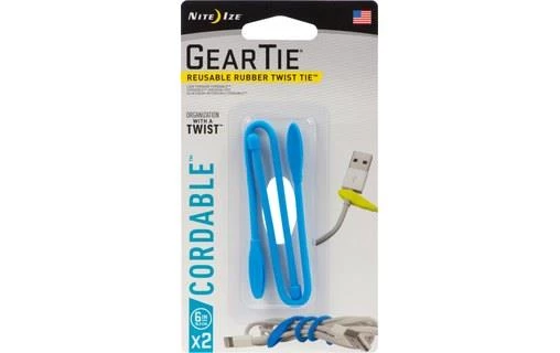 Nite Ize Gear Tie Kablo Düzenleyici Mavi 15cm 2li Paket ürün görseli